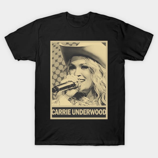 carrie underwood - brown cream T-Shirt by oeyadrawingshop